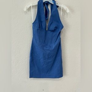 NWT That’s So Fetch Halter Blue mini dress